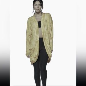 NWT Interval Olive branch Tie Dye Open Cardigan